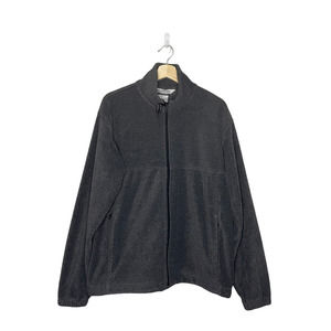 Columbia Fleece Jacket Gray Classic Full Zip Long Slv Logo Gorpcore Size Medium